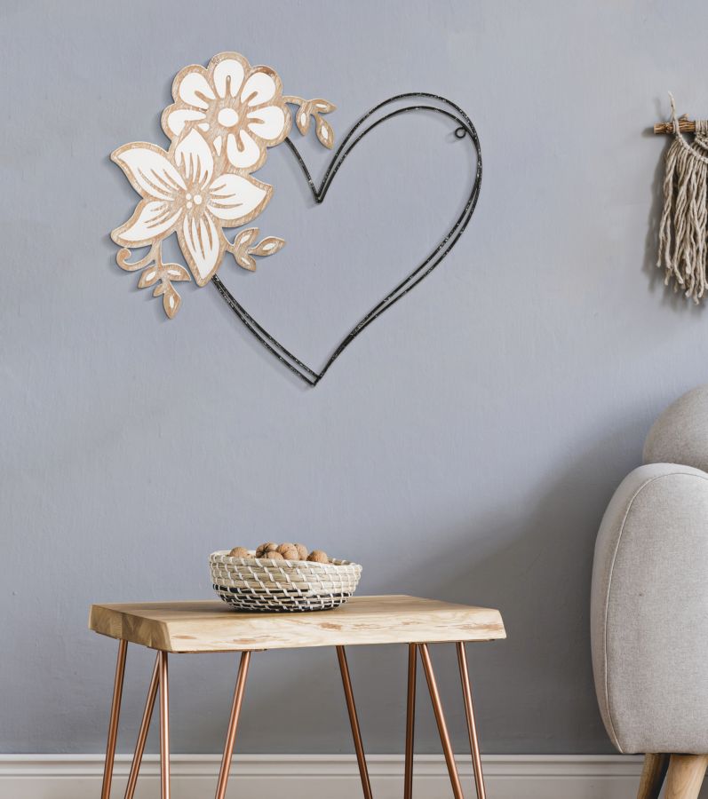 Painel Decorativo de Parede em Metal 3D BOHO CHICH – Castanho e Preto