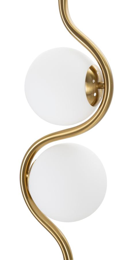 Candeeiro de Pé GLAM – Dourado e Branco