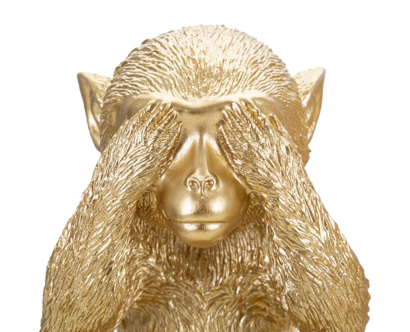 Conjunto de 3 Macacos Sentados GLAM – Dourado