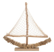 Escultura de Barco à Vela MODERN – Natural