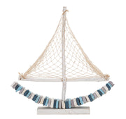 Escultura de Barco à Vela em Madeira MODERN – Multicolor