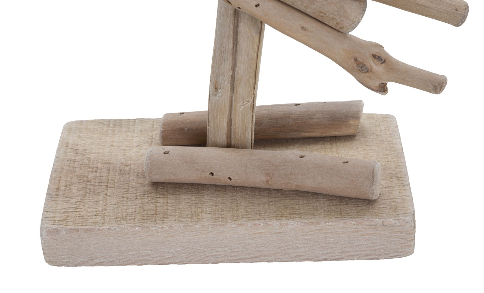 Escultura Moderna em Forma de Flamingo – Branco, Natural