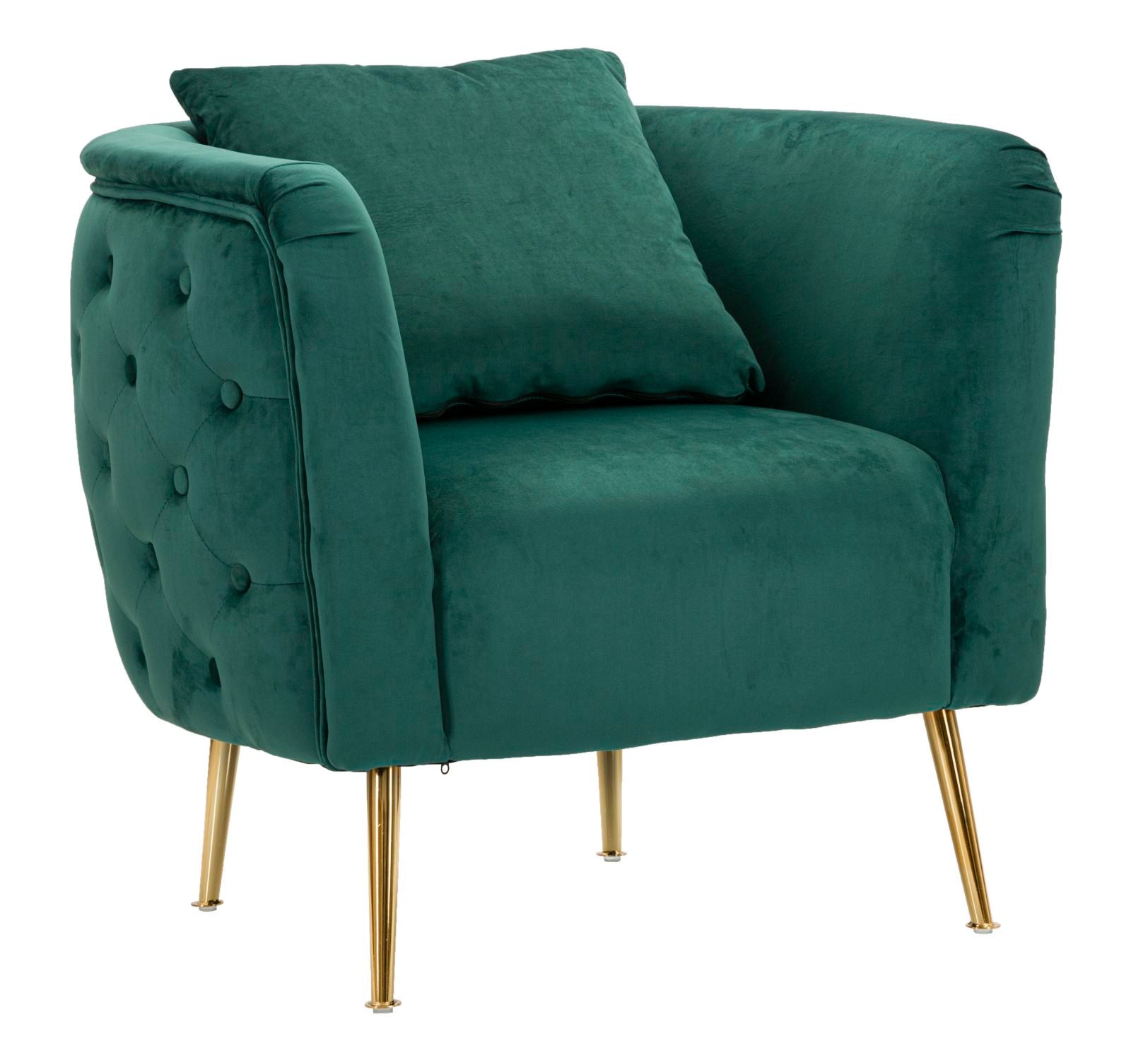 Poltrona GLAM - Verde - Com Almofada