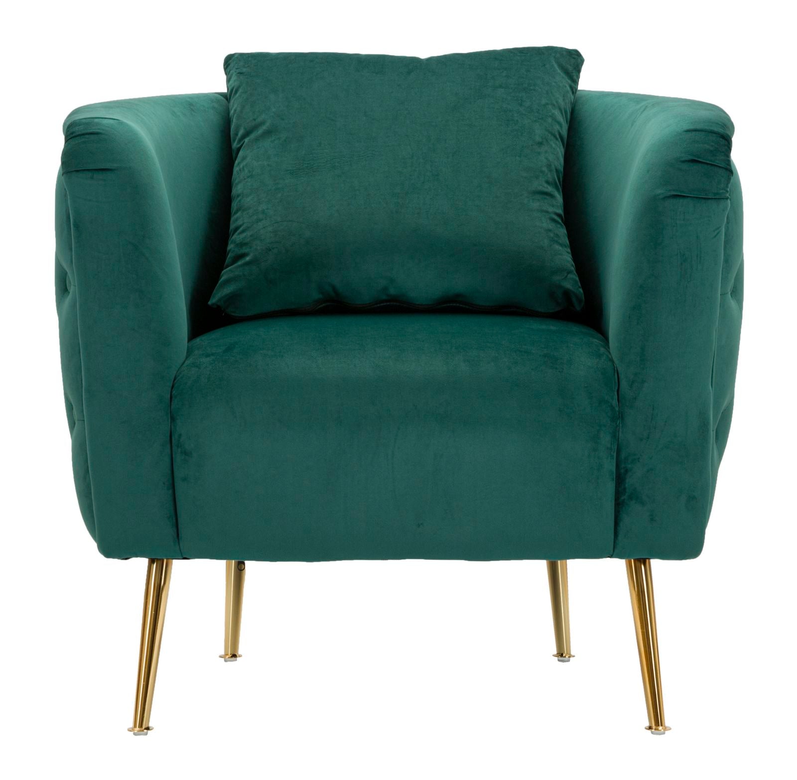 Poltrona GLAM - Verde - Com Almofada