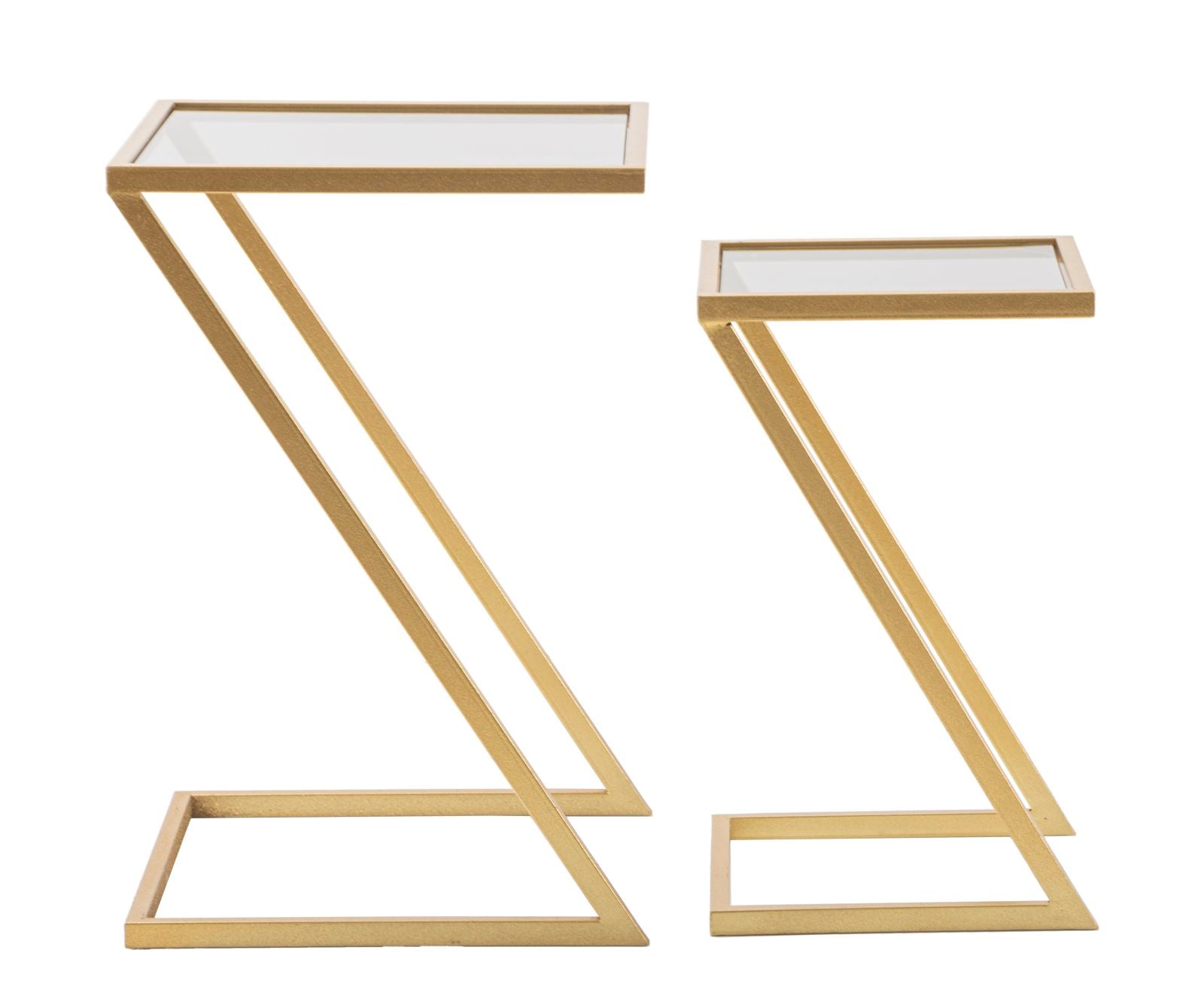 Par de Mesas de Centro GLAM – Dourado