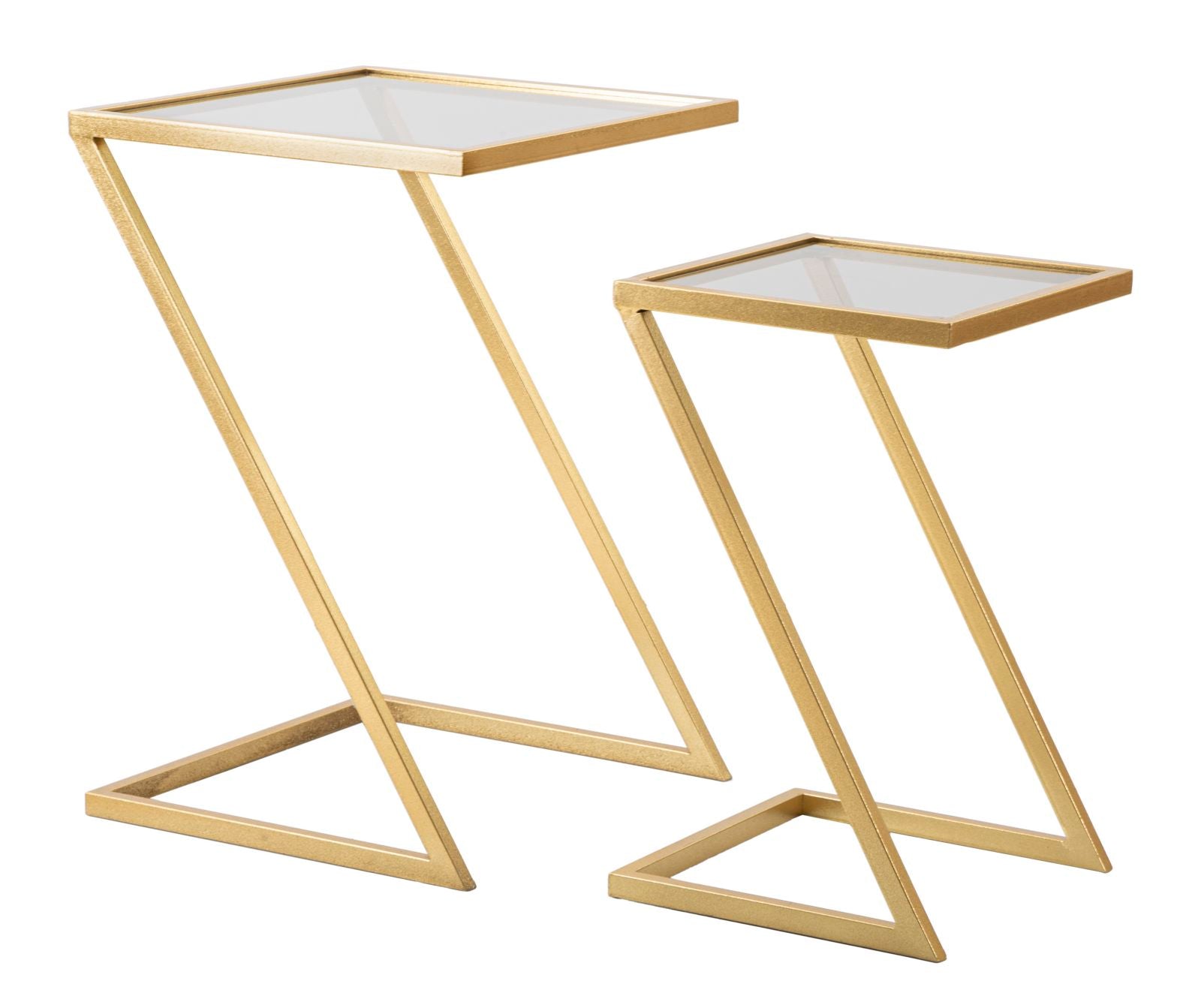Par de Mesas de Centro GLAM – Dourado