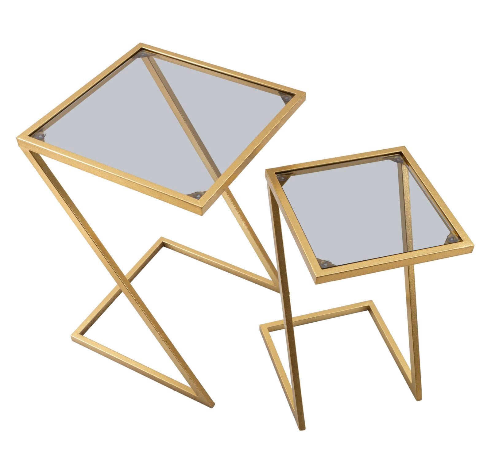 Par de Mesas de Centro GLAM – Dourado
