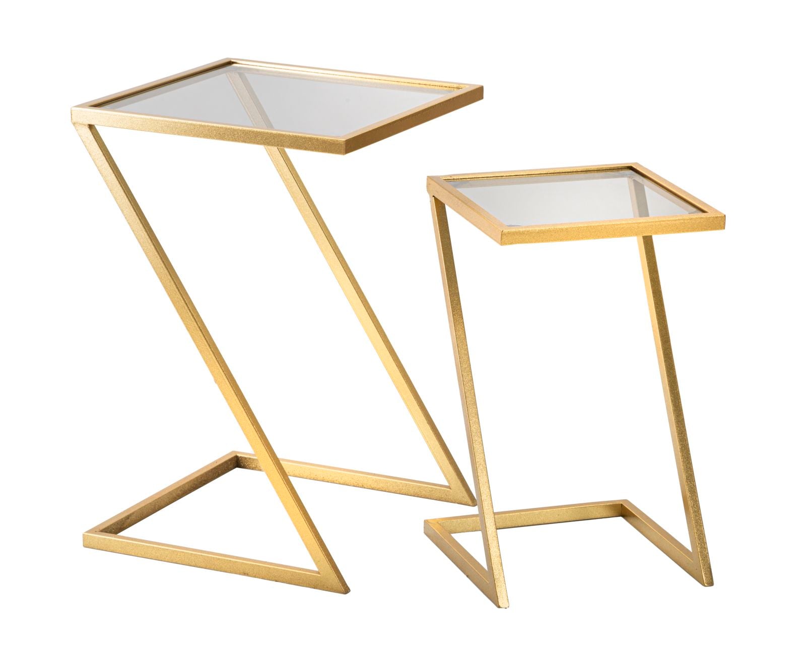 Par de Mesas de Centro GLAM – Dourado
