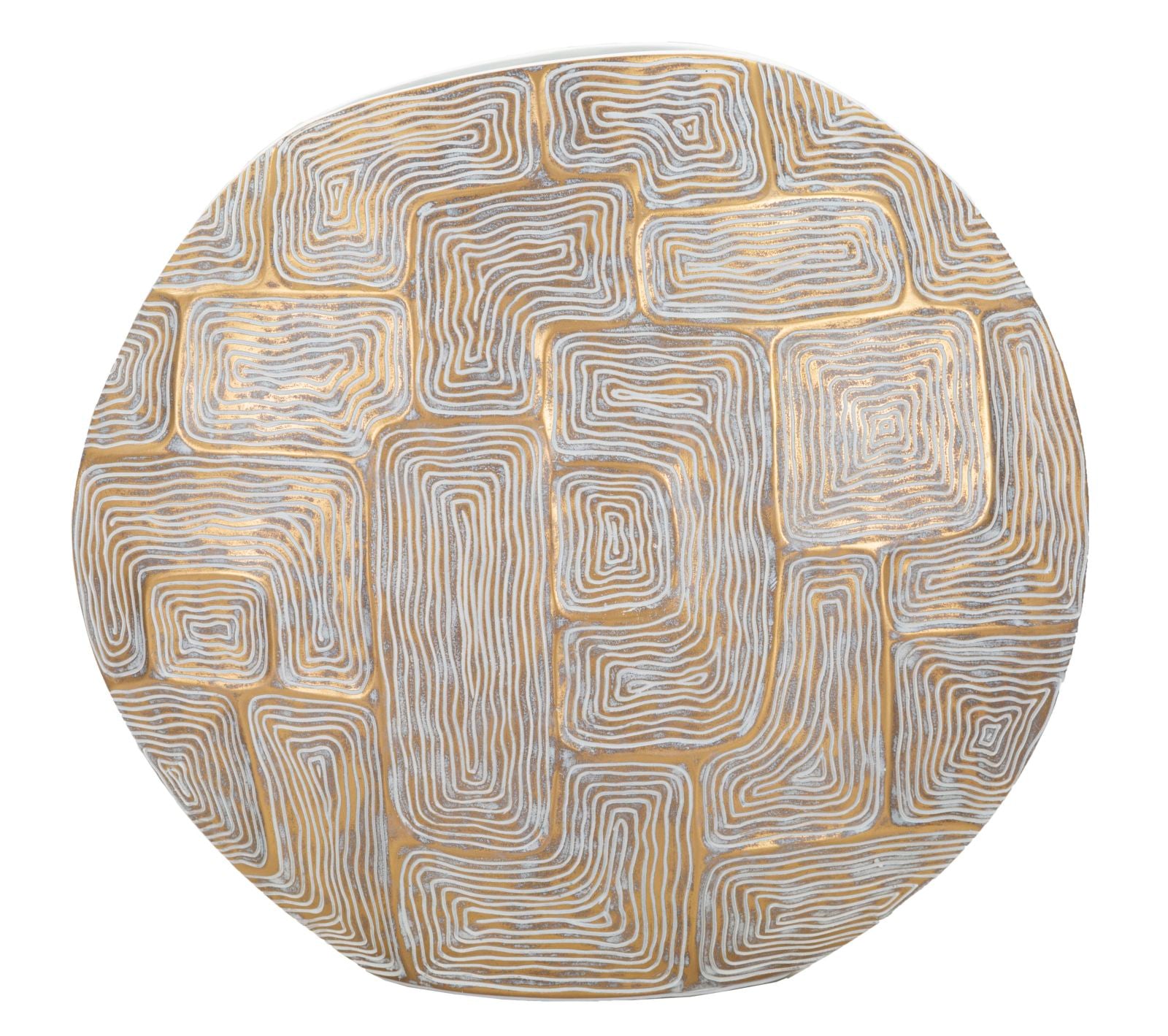 Vaso de Resina MODERN – Dourado, Branco