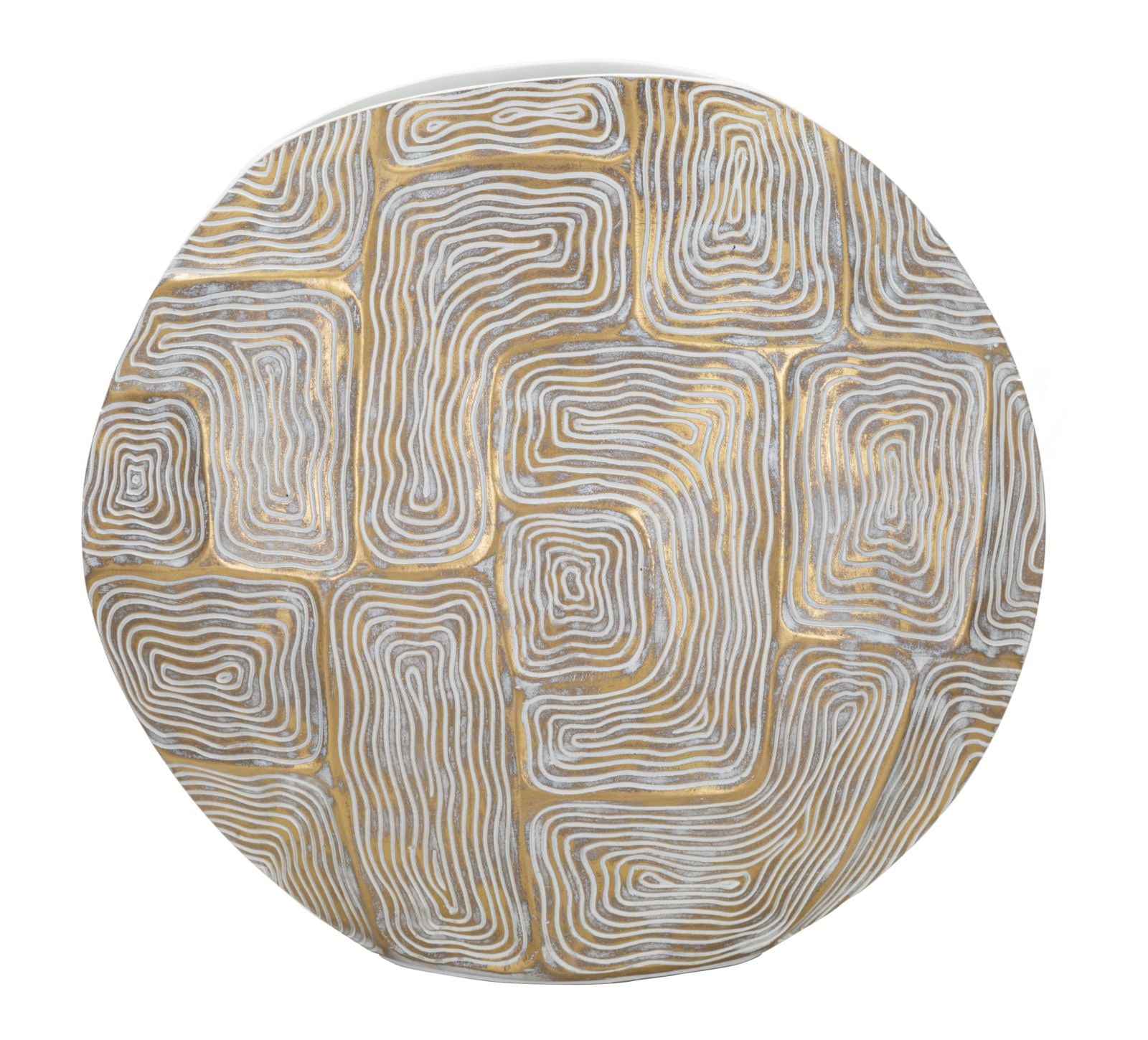 Vaso em Resina MODERN – Ouro, Branco