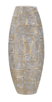 Vaso de Resina MODERN – Dourado, Branco
