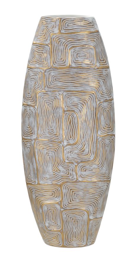 Vaso de Resina MODERN – Dourado, Branco