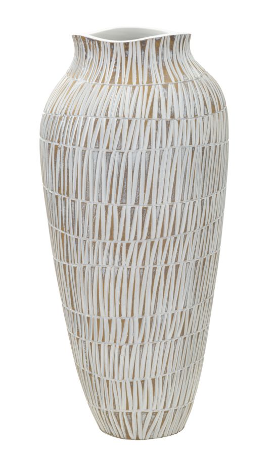 Vaso de Resina MODERN – Dourado, Branco