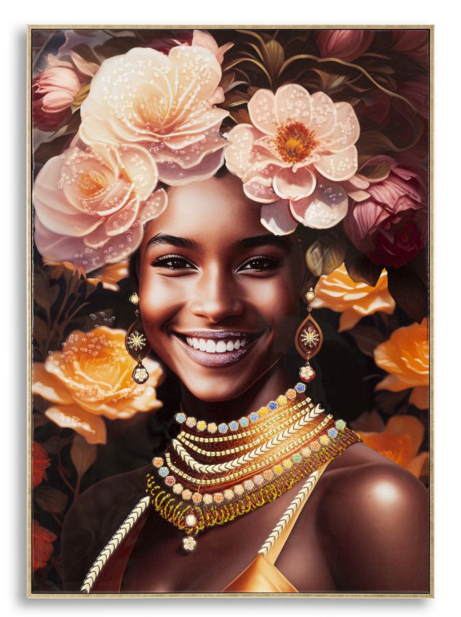 Quadro em Tela – Multicolor – Madeira de Abeto e Metal