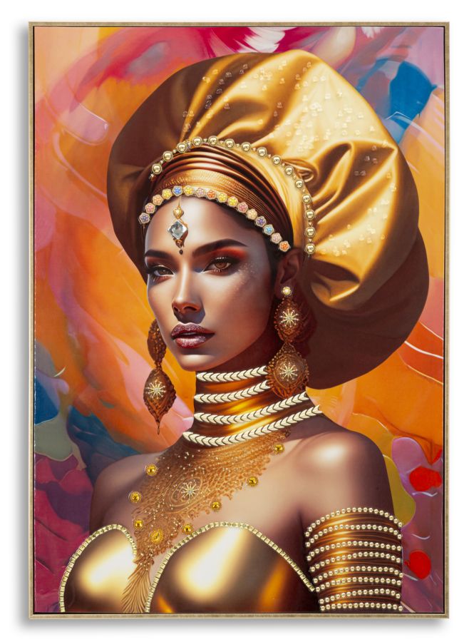 Pintura em Tela – Multicolor – madeira – metal