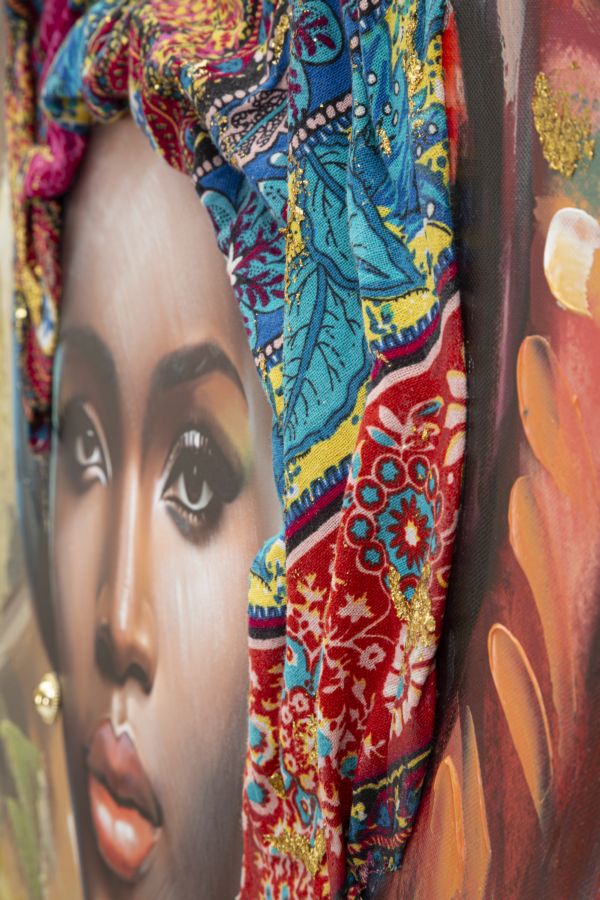 Pintura em Tela – Multicolor – madeira – metal