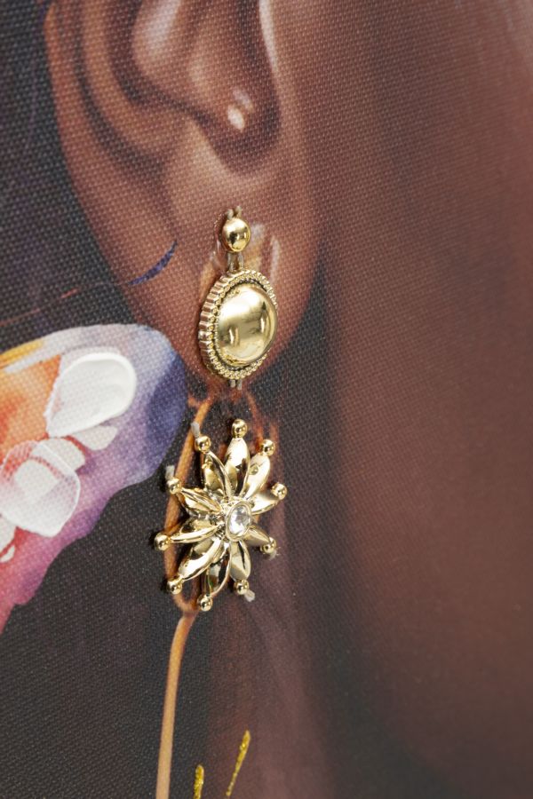 Pintura em Tela – Multicolor – Metal Dourado, Madeira de Abeto