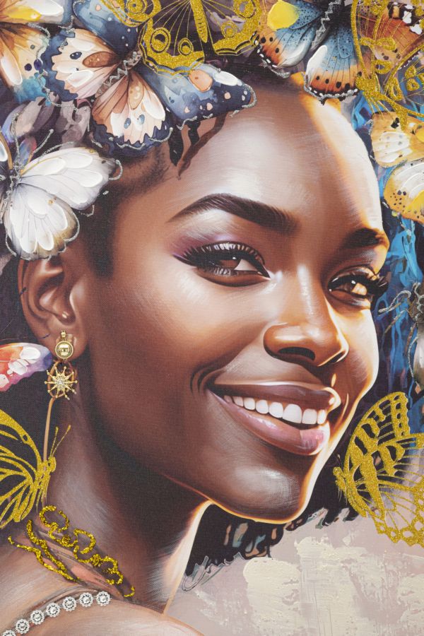 Pintura em Tela – Multicolor – Metal Dourado, Madeira de Abeto