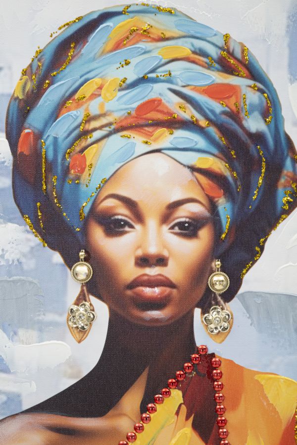 Quadro Moderno – Multicolor – metal dourado, madeira de abeto