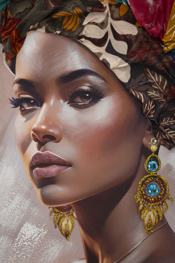 Pintura em Tela – Multicolor – Madeira de Abeto – Metal