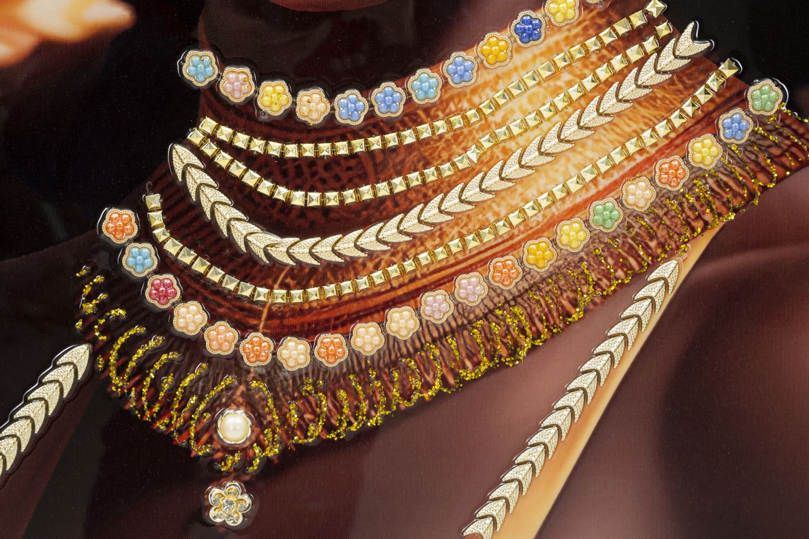 Quadro em Tela – Multicolor – Madeira de Abeto e Metal