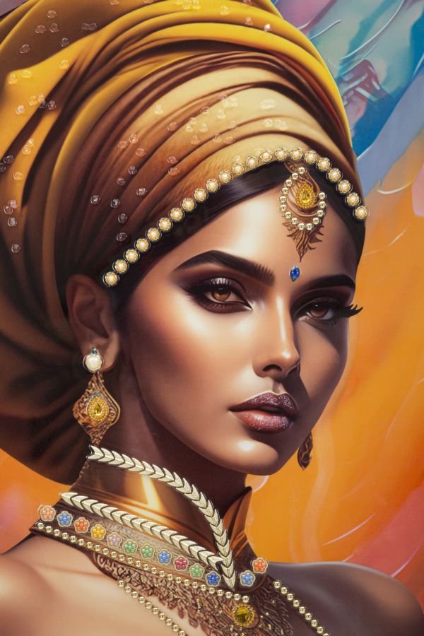 Pintura em Tela – Multicolor – Madeira de Abeto – Metal