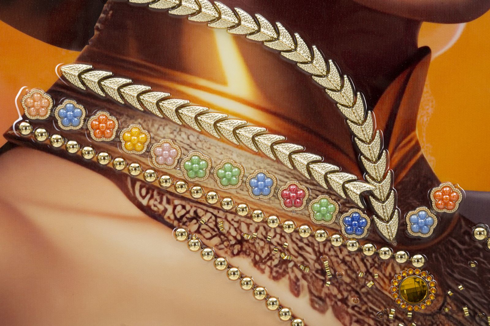 Pintura em Tela – Multicolor – Madeira de Abeto – Metal