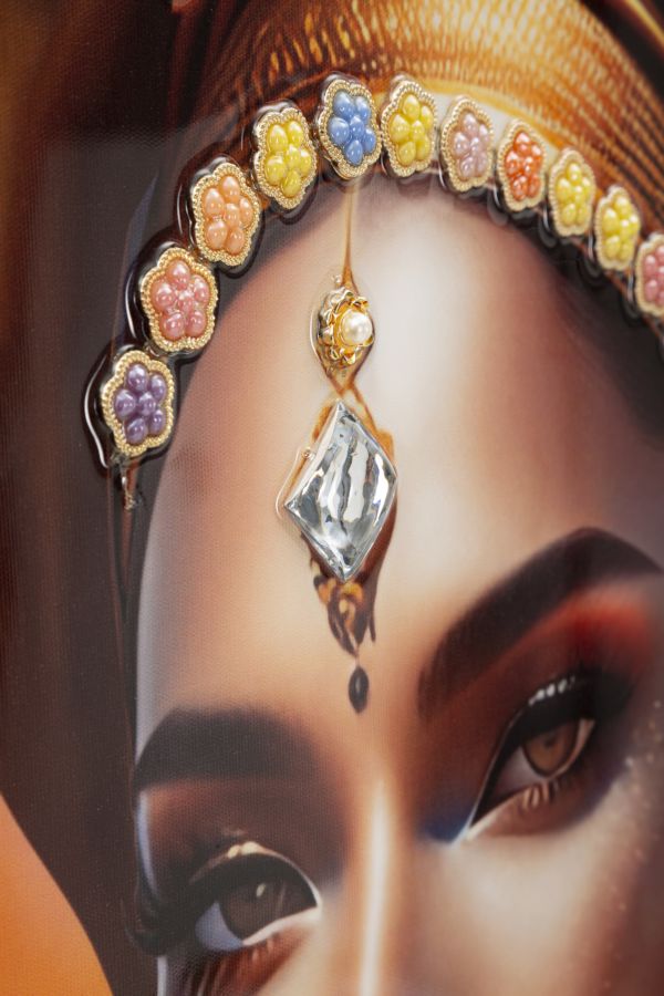 Pintura em Tela – Multicolor – madeira – metal