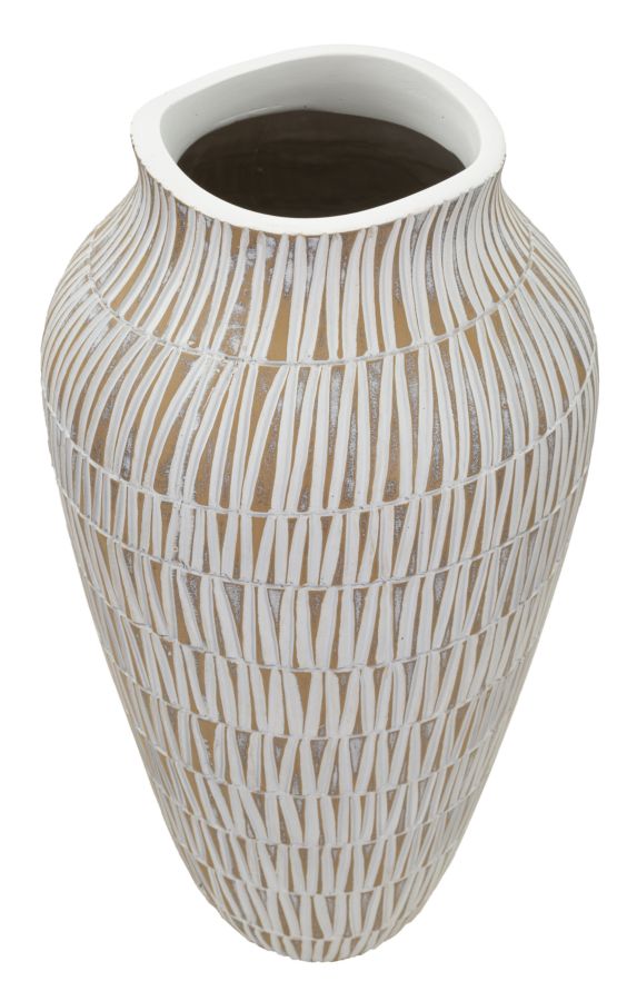 Vaso Moderno em Resina – Dourado, Branco