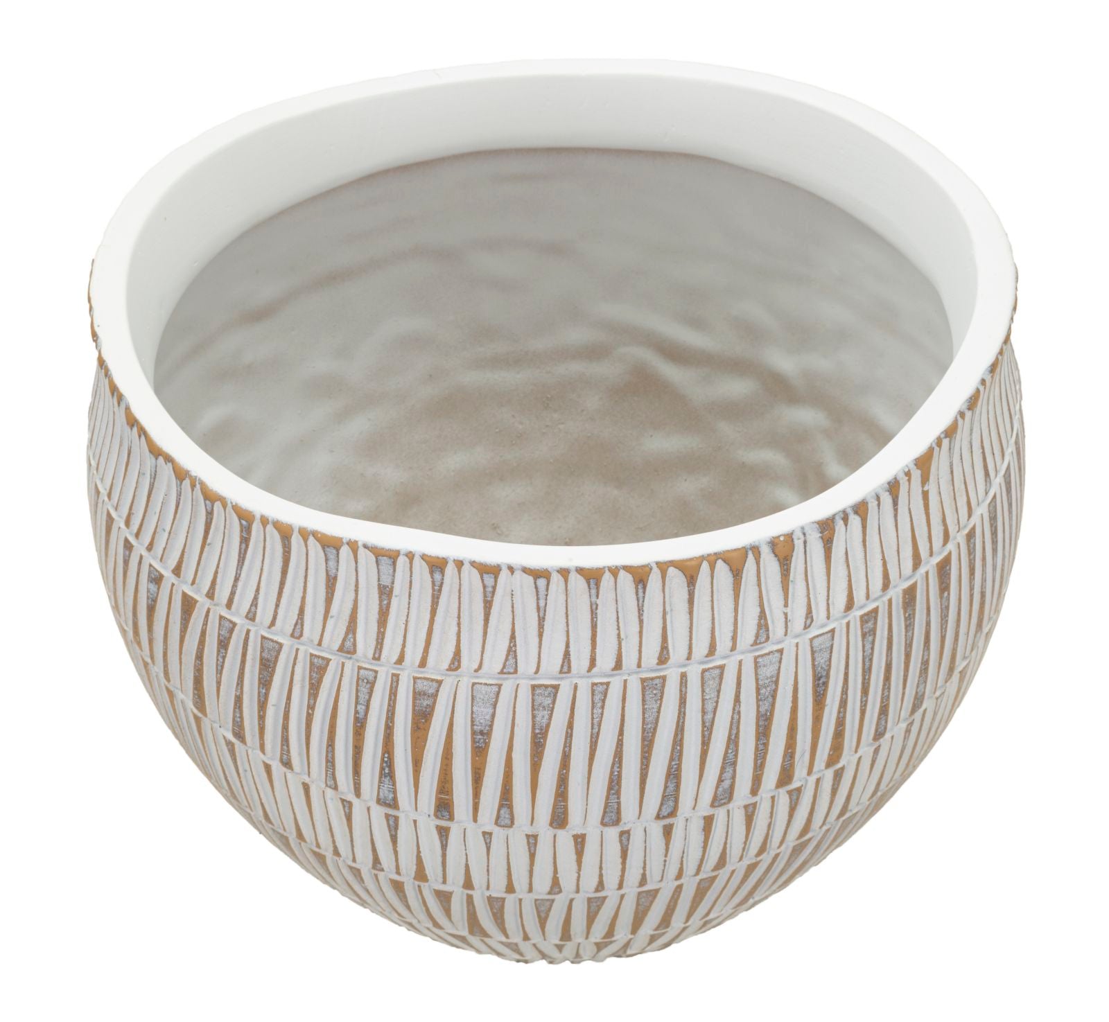 Cachepot Modern – Dourado, Branco