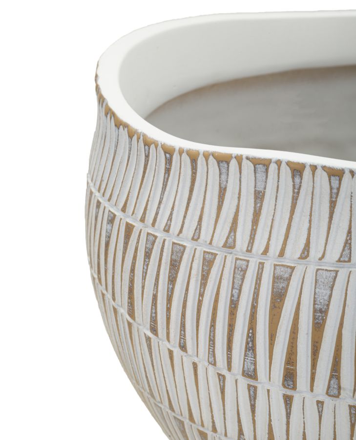 Cachepot Modern – Dourado, Branco