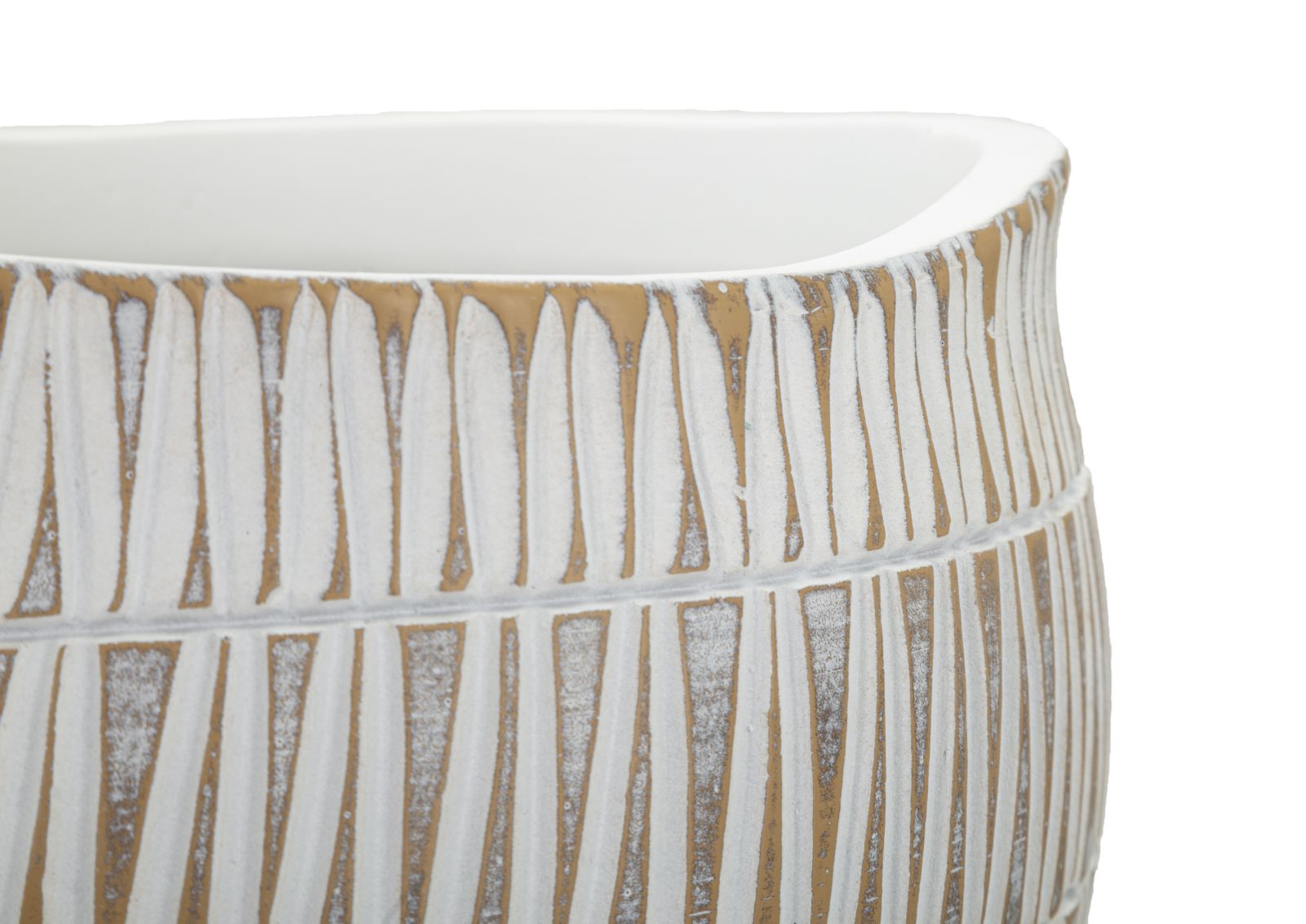Cachepot Modern – Dourado, Branco