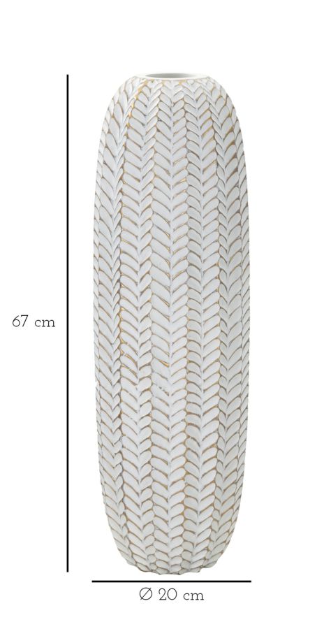 Vaso de Resina MODERN – Dourado e Branco