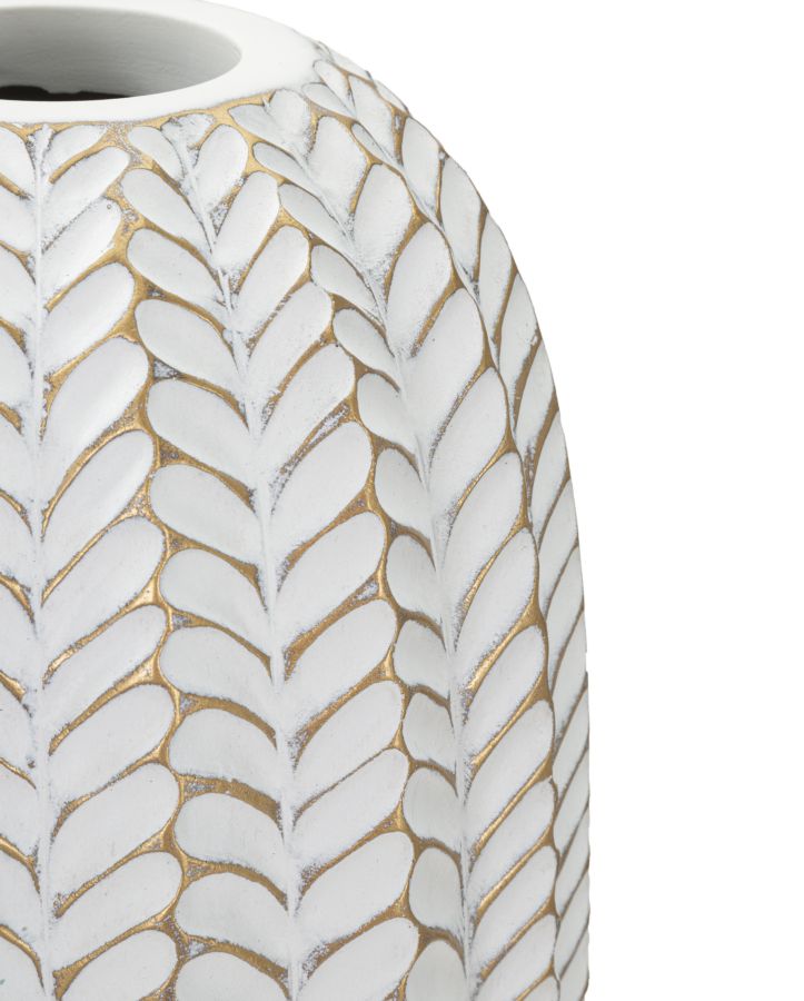 Vaso de Resina MODERN – Ouro, Branco
