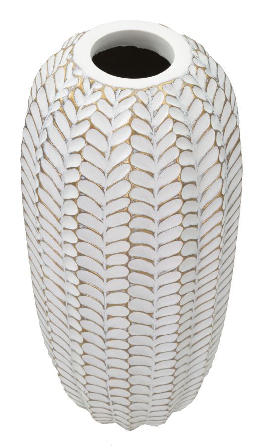 Vaso de Resina MODERN – Ouro, Branco