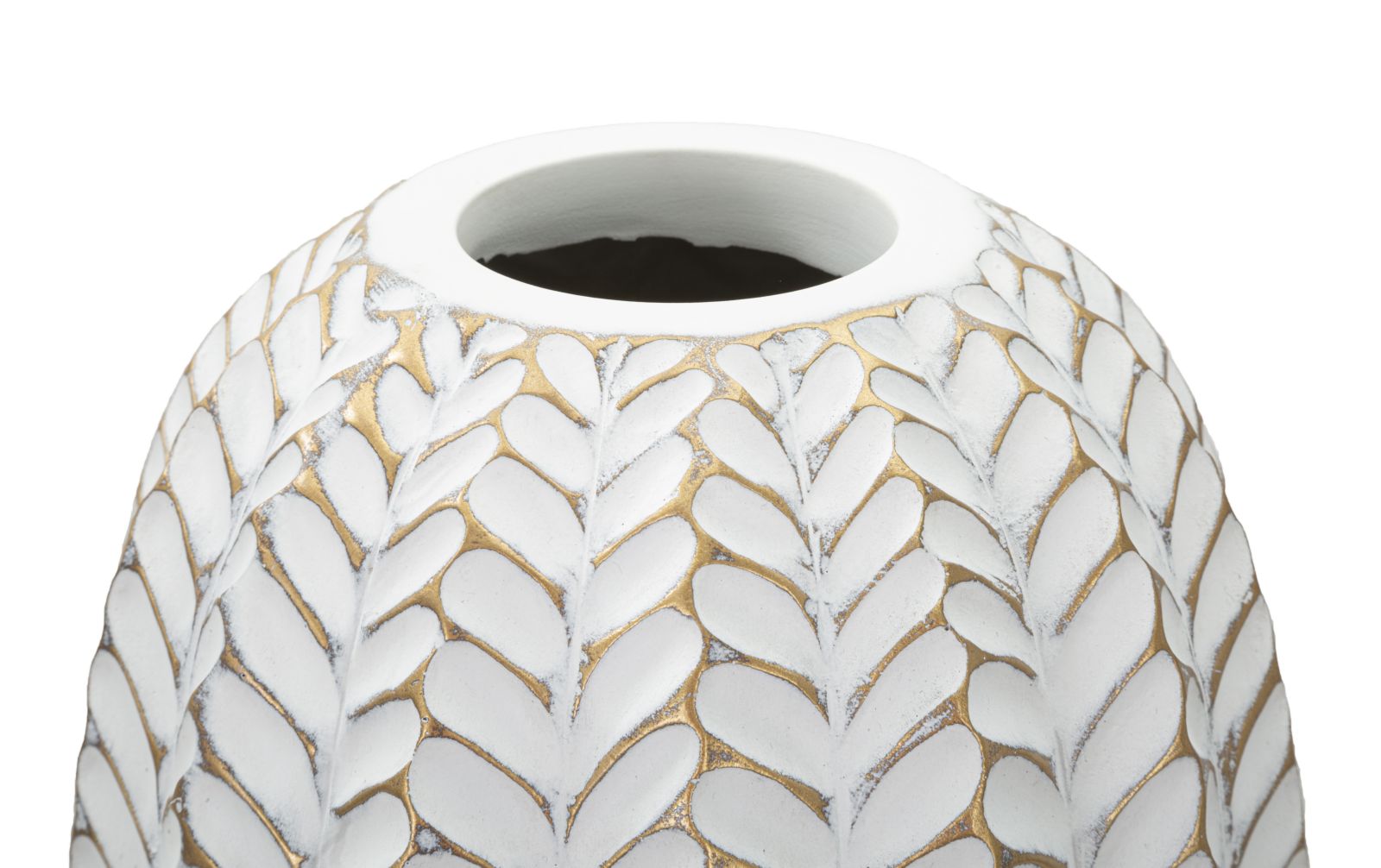 Vaso de Resina MODERN – Ouro, Branco