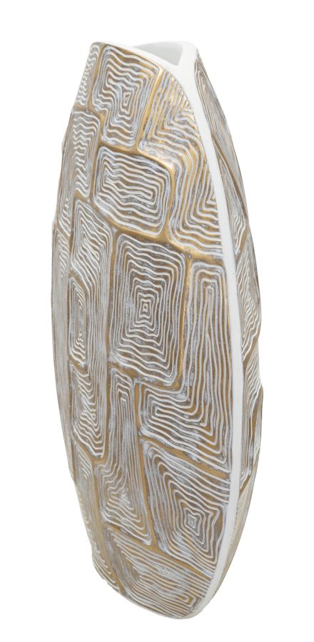 Vaso de Resina MODERN – Dourado, Branco