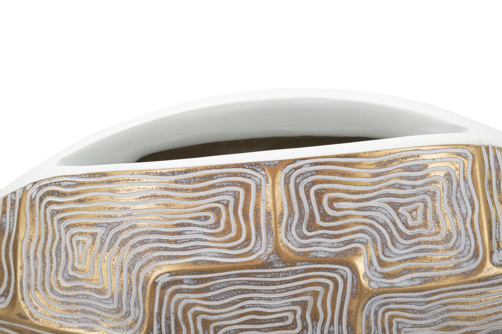 Vaso de Resina MODERN – Dourado, Branco
