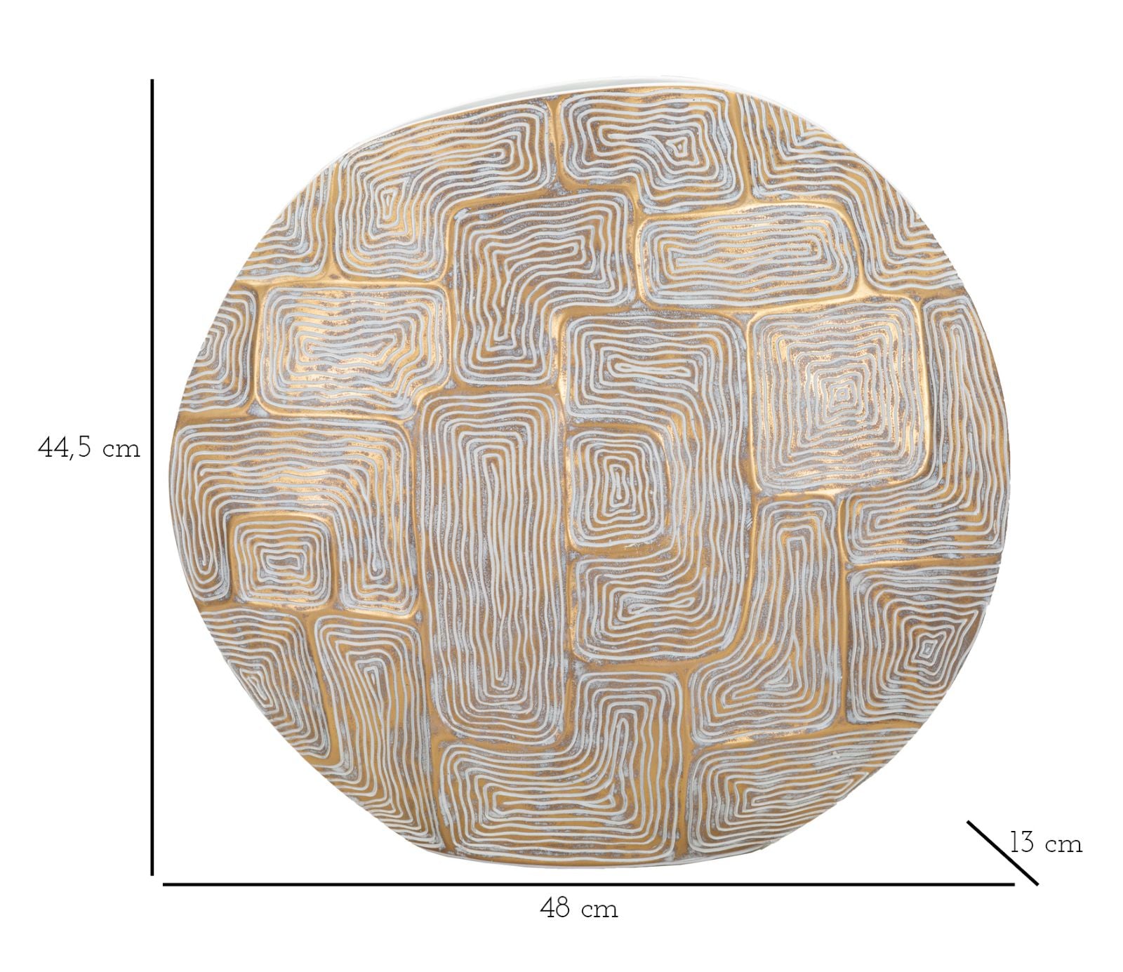 Vaso de Resina MODERN – Dourado, Branco