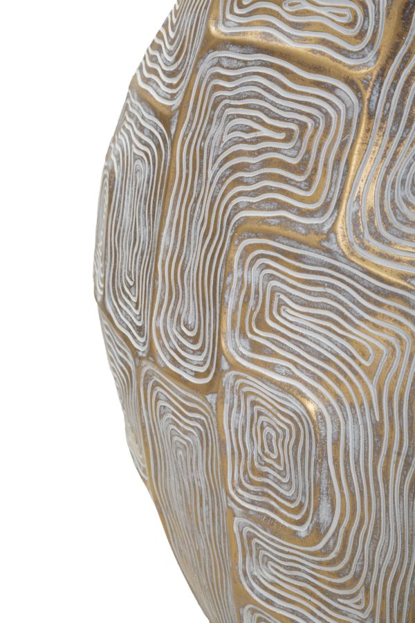 Vaso em Resina MODERN – Ouro, Branco