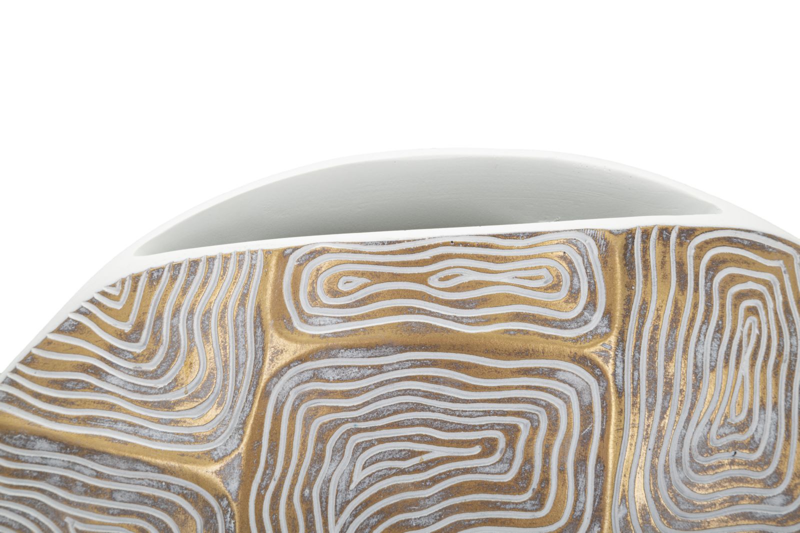 Vaso em Resina MODERN – Ouro, Branco