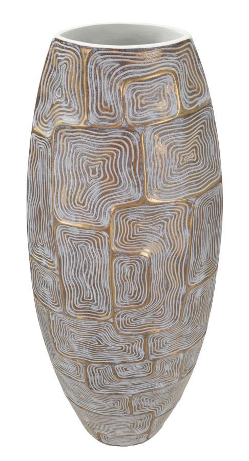 Vaso de Resina MODERN – DOURADO, BRANCO