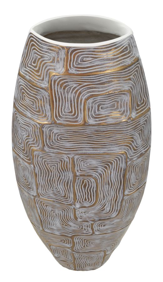 Vaso de Resina MODERN – Dourado, Branco