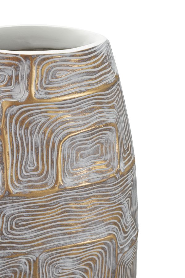 Vaso de Resina MODERN – Dourado, Branco