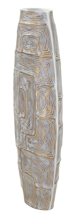 Vaso de Resina MODERN – Dourado, Branco
