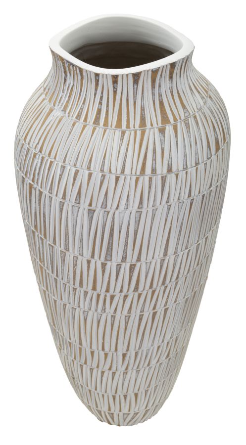 Vaso de Resina MODERN – Dourado, Branco