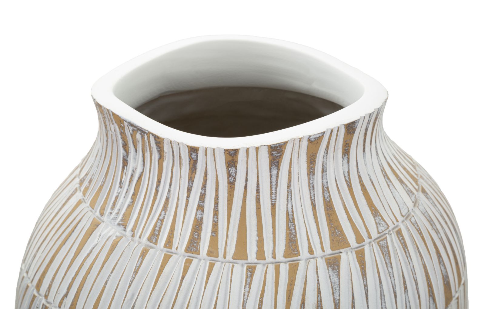 Vaso de Resina MODERN – Dourado, Branco