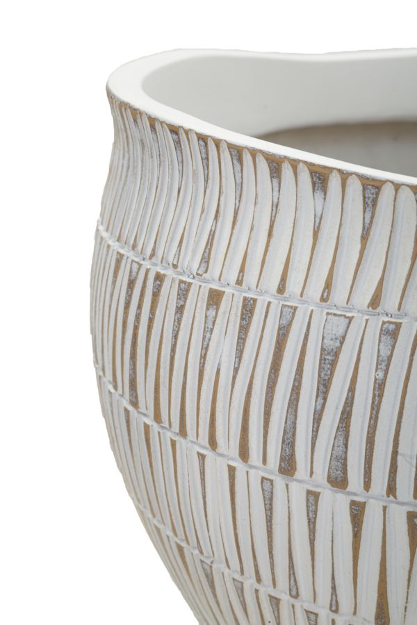 Cachepot Modern – Dourado, Branco