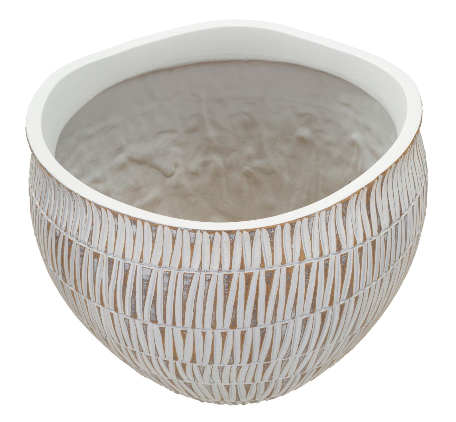 Cachepot Modern – Dourado, Branco