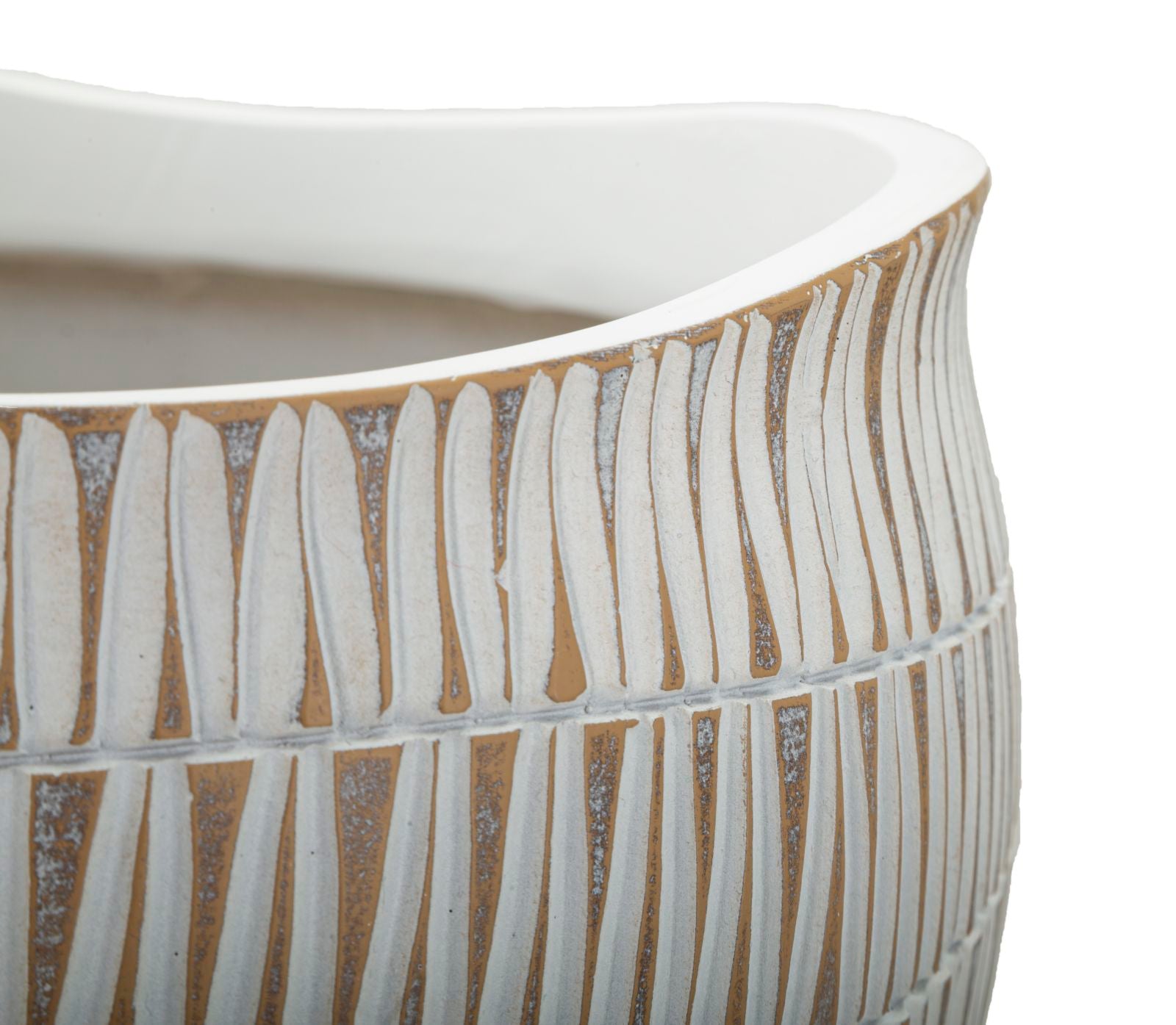 Cachepot Modern – Dourado, Branco